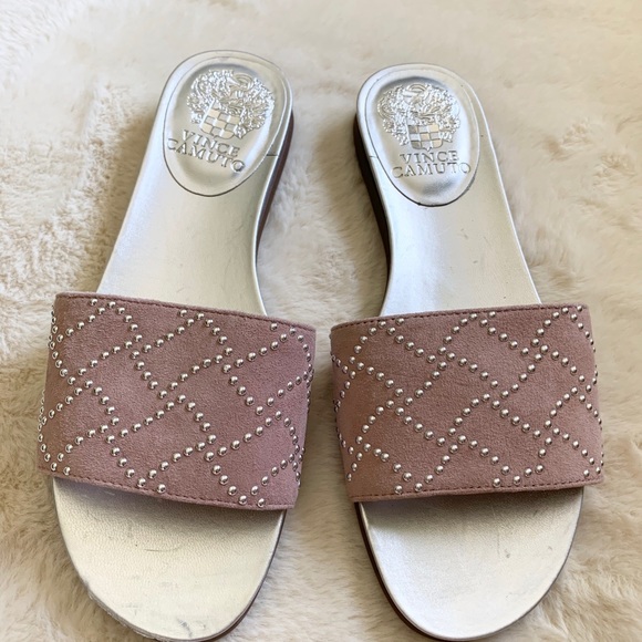 NWT Vince Camuto studded slide sandals - Picture 4 of 8